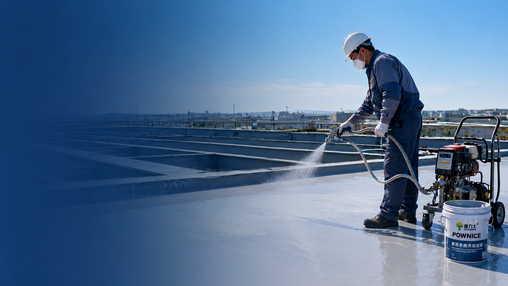 Industrial waterproofing application